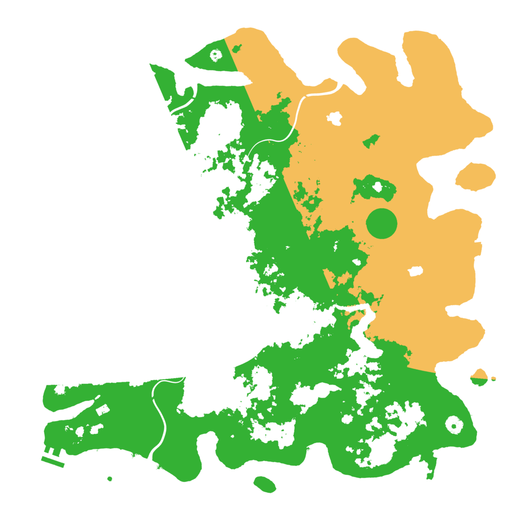 Biome Rust Map: Procedural Map, Size: 4500, Seed: 208007200