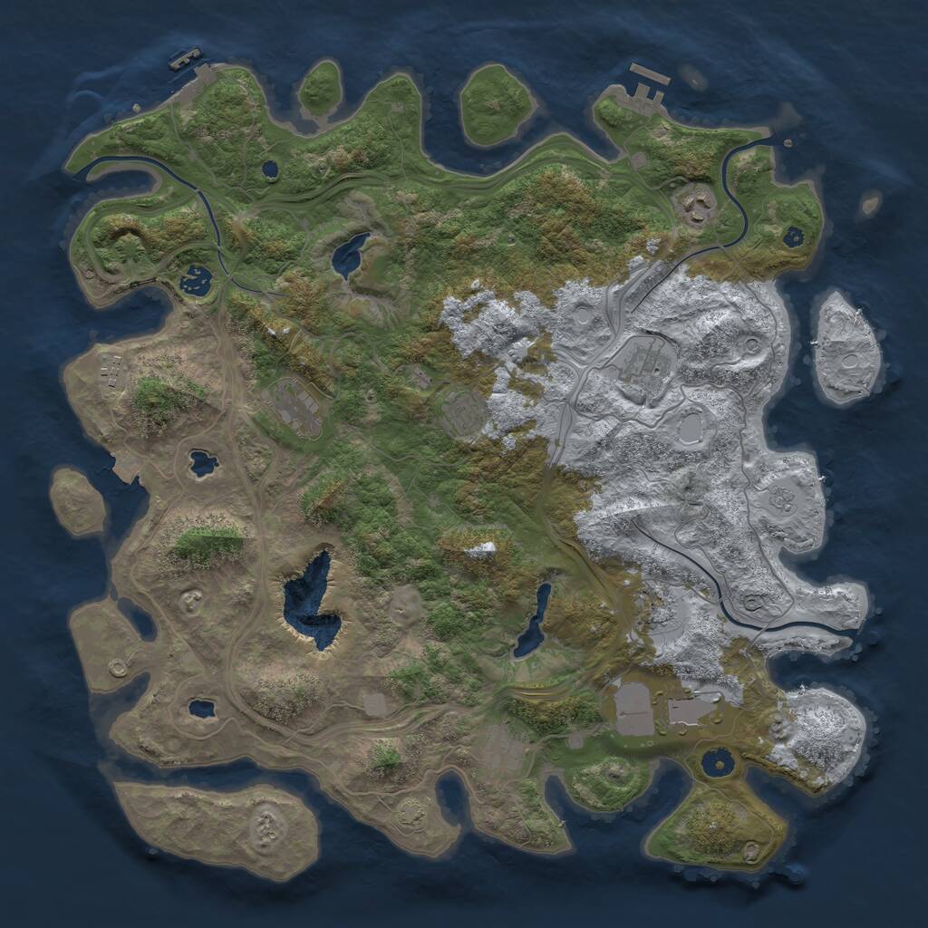 Rust Map: Procedural Map, Size: 4500, Seed: 67893428, 15 Monuments