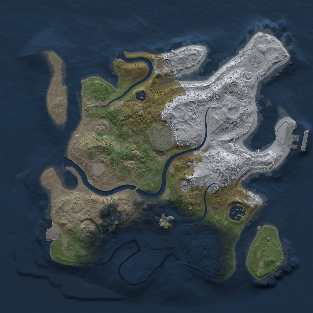 Rust Map: Procedural Map, Size: 3000, Seed: 1603162537, 7 Monuments
