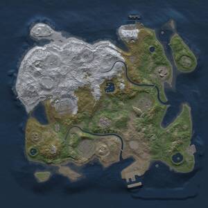Thumbnail Rust Map: Procedural Map, Size: 3000, Seed: 1865007996, 11 Monuments