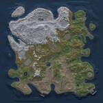 Thumbnail Rust Map: Procedural Map, Size: 3950, Seed: 52, 15 Monuments