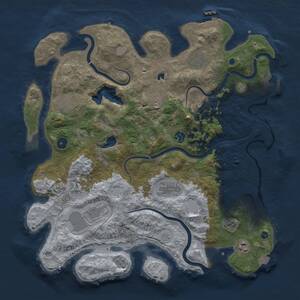 Thumbnail Rust Map: Procedural Map, Size: 4100, Seed: 67, 15 Monuments