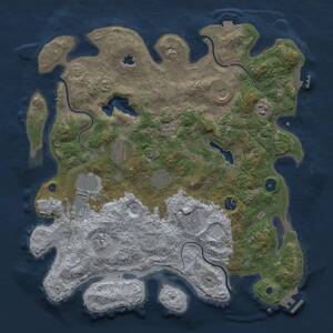 Thumbnail Rust Map: Procedural Map, Size: 4100, Seed: 67, 15 Monuments