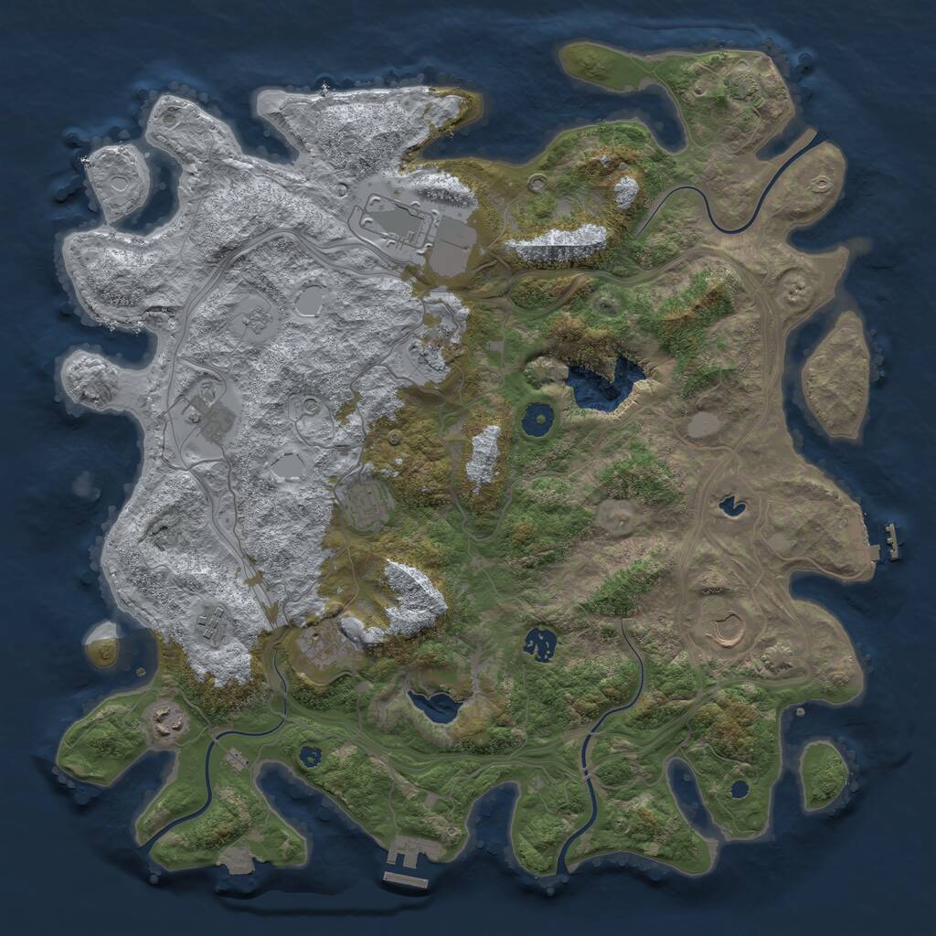 Rust Map: Procedural Map, Size: 4250, Seed: 1591597450, 15 Monuments