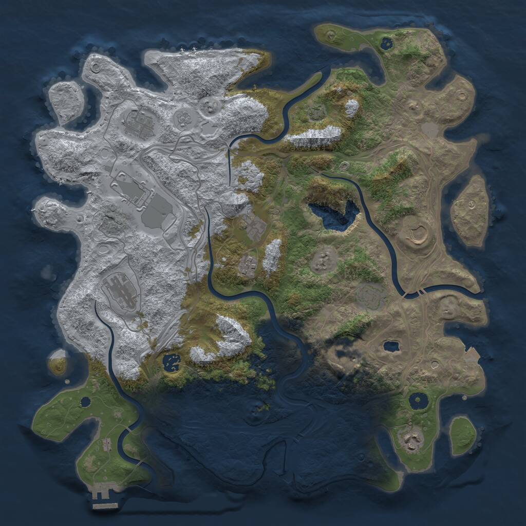 Rust Map: Procedural Map, Size: 4250, Seed: 1591597450, 15 Monuments