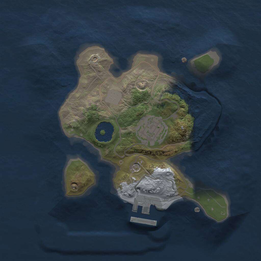 Rust Map: Procedural Map, Size: 2000, Seed: 1807251279, 4 Monuments