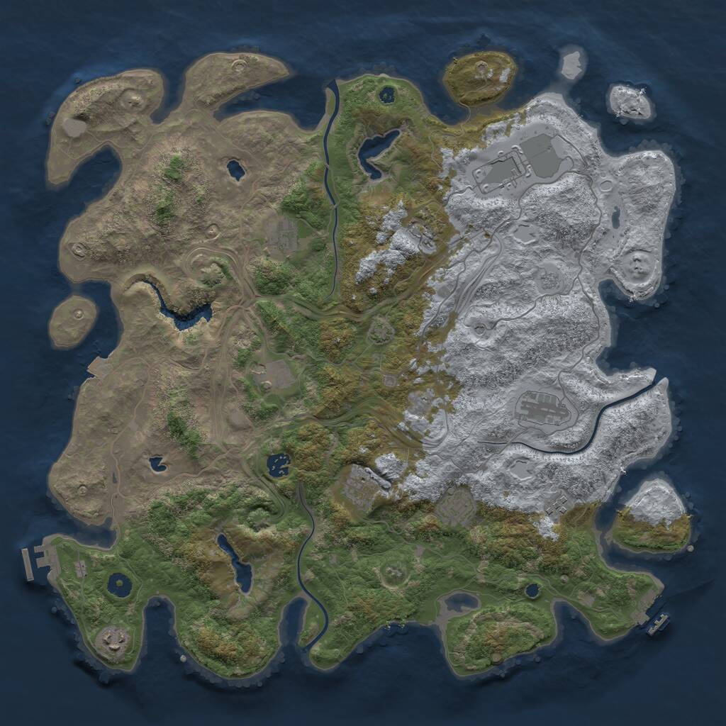 Rust Map: Procedural Map, Size: 4500, Seed: 678775972, 16 Monuments