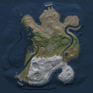 Thumbnail Rust Map: Procedural Map, Size: 2500, Seed: 1415452511, 9 Monuments
