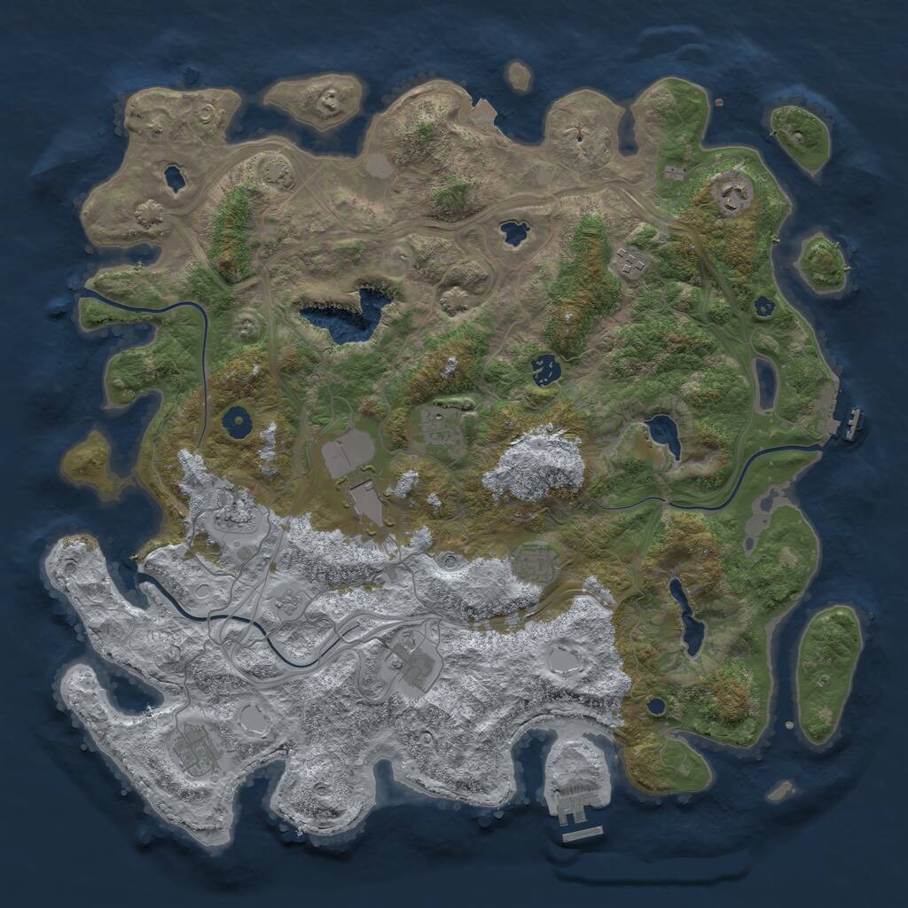 Rust Map: Procedural Map, Size: 4500, Seed: 187359264, 15 Monuments