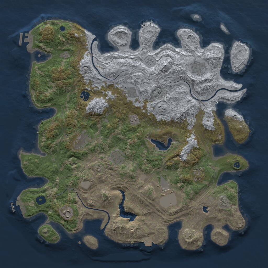 Rust Map: Procedural Map, Size: 4250, Seed: 188771311, 15 Monuments
