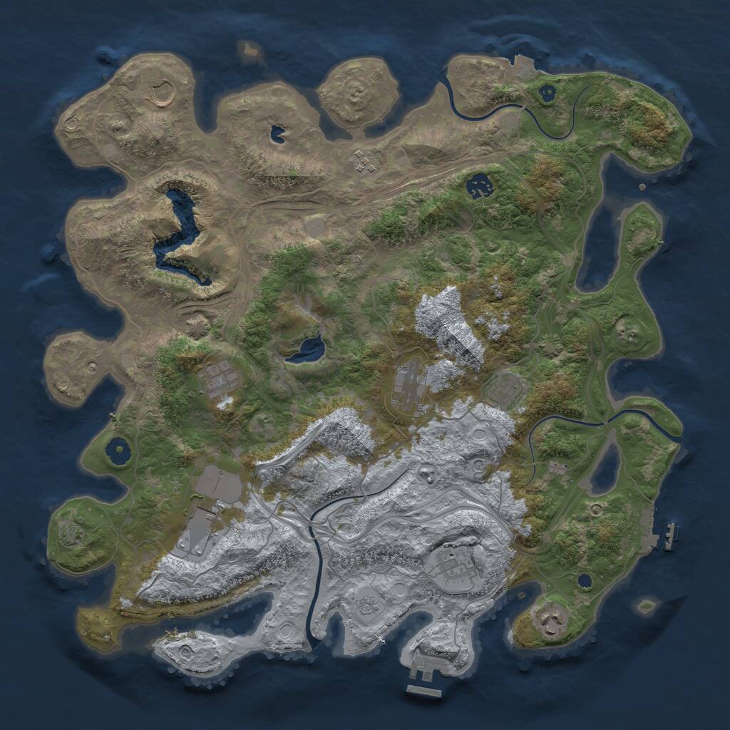 Rust Map: Procedural Map, Size: 4250, Seed: 94339464, 15 Monuments