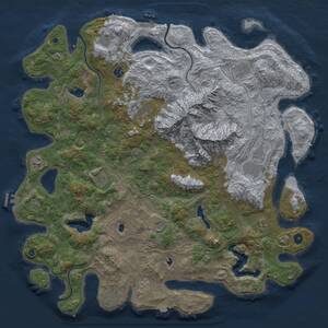 Thumbnail Rust Map: Procedural Map, Size: 5000, Seed: 906552284, 17 Monuments