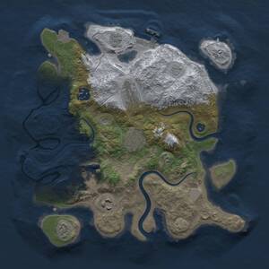 Thumbnail Rust Map: Procedural Map, Size: 3000, Seed: 222945872, 11 Monuments