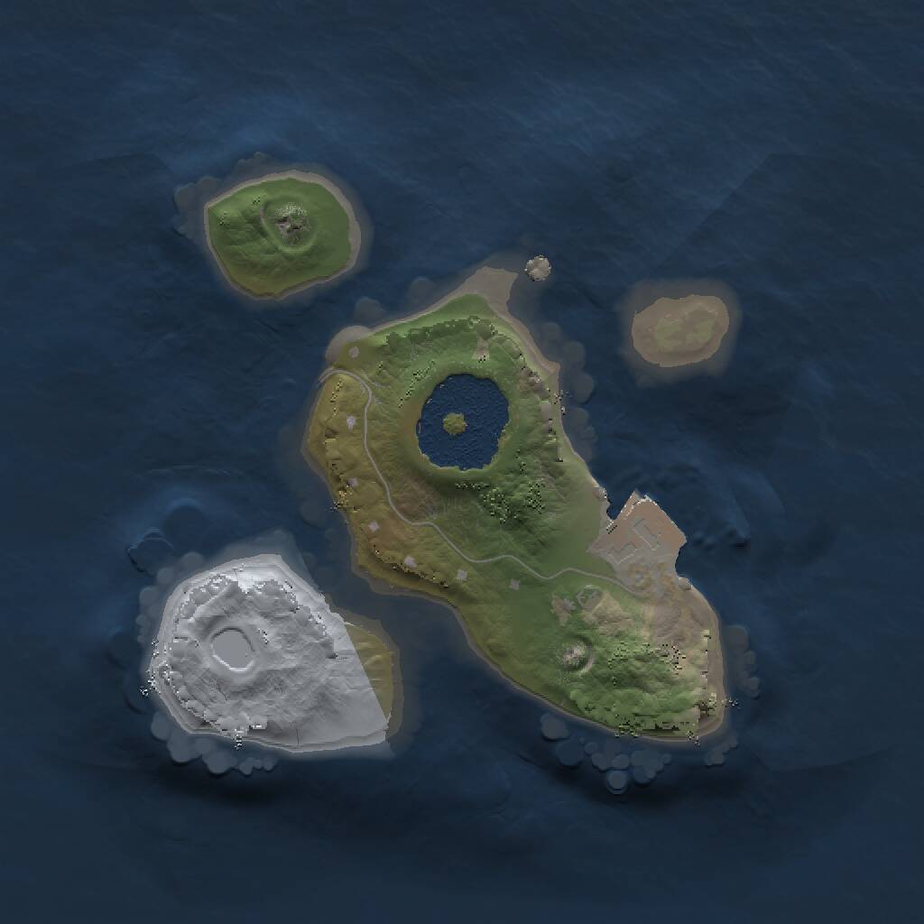 Rust Map: Procedural Map, Size: 1500, Seed: 1221788205, 1 Monuments