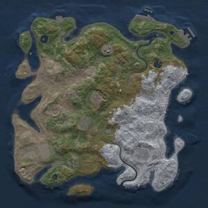 Thumbnail Rust Map: Procedural Map, Size: 3800, Seed: 592988494, 15 Monuments