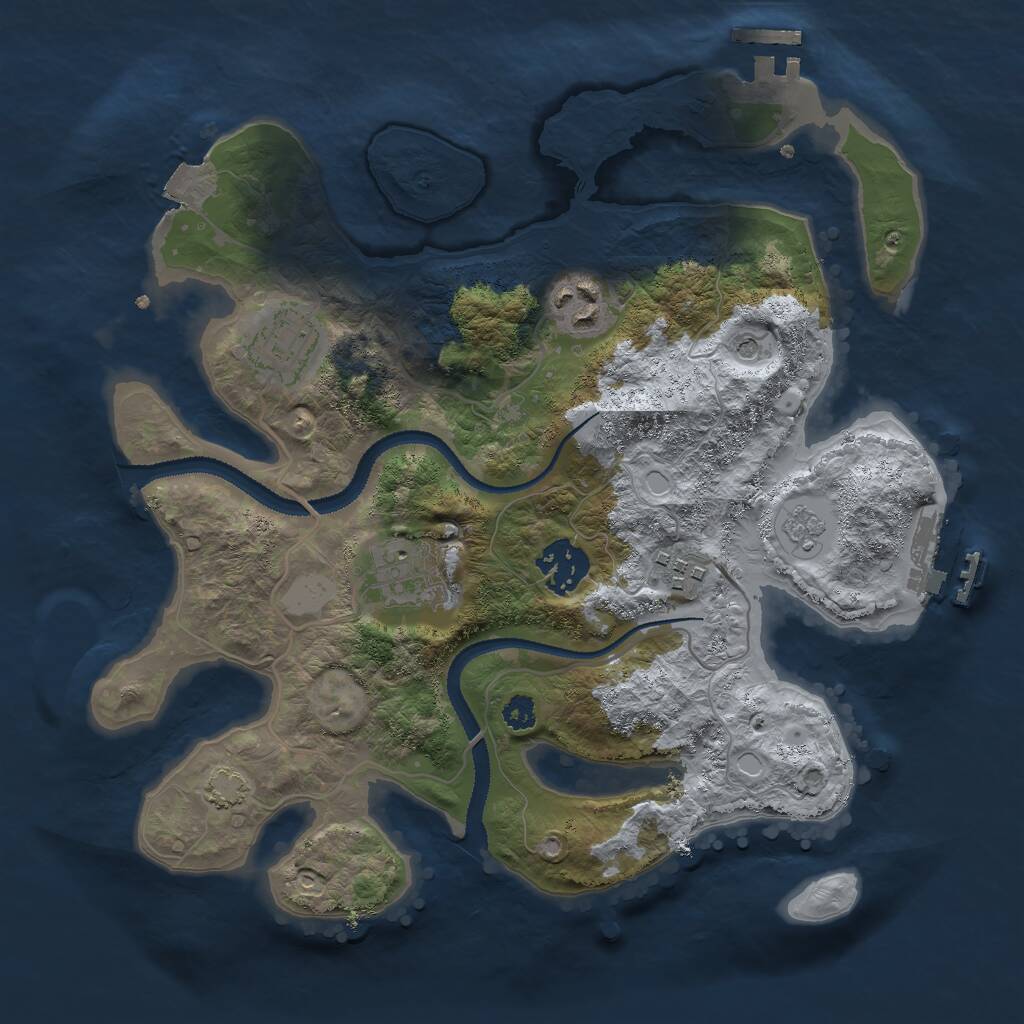 Rust Map: Procedural Map, Size: 3000, Seed: 11146, 11 Monuments