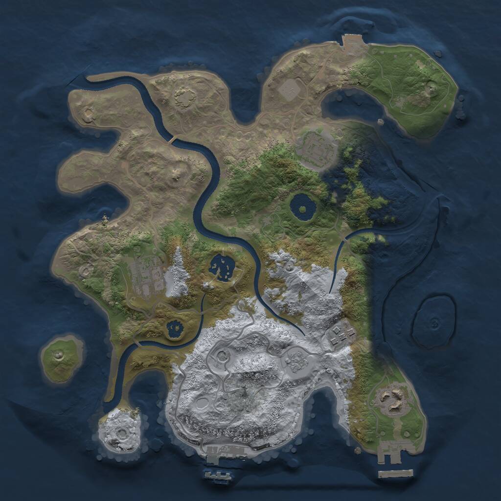 Rust Map: Procedural Map, Size: 2900, Seed: 1234434532, 11 Monuments