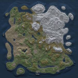 Thumbnail Rust Map: Procedural Map, Size: 4500, Seed: 981172741, 15 Monuments