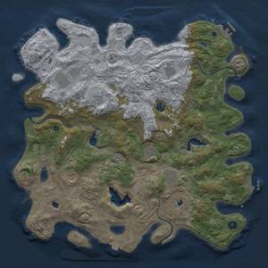 Thumbnail Rust Map: Procedural Map, Size: 4500, Seed: 67893429, 15 Monuments