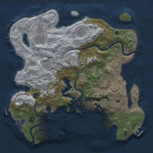 Thumbnail Rust Map: Procedural Map, Size: 4000, Seed: 628522, 14 Monuments