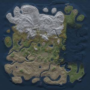 Thumbnail Rust Map: Procedural Map, Size: 5000, Seed: 750801581, 17 Monuments