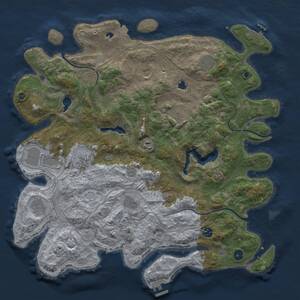 Thumbnail Rust Map: Procedural Map, Size: 4500, Seed: 1438145886, 16 Monuments