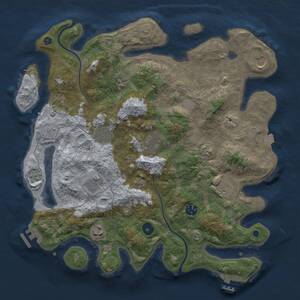 Thumbnail Rust Map: Procedural Map, Size: 3750, Seed: 1983068301, 15 Monuments