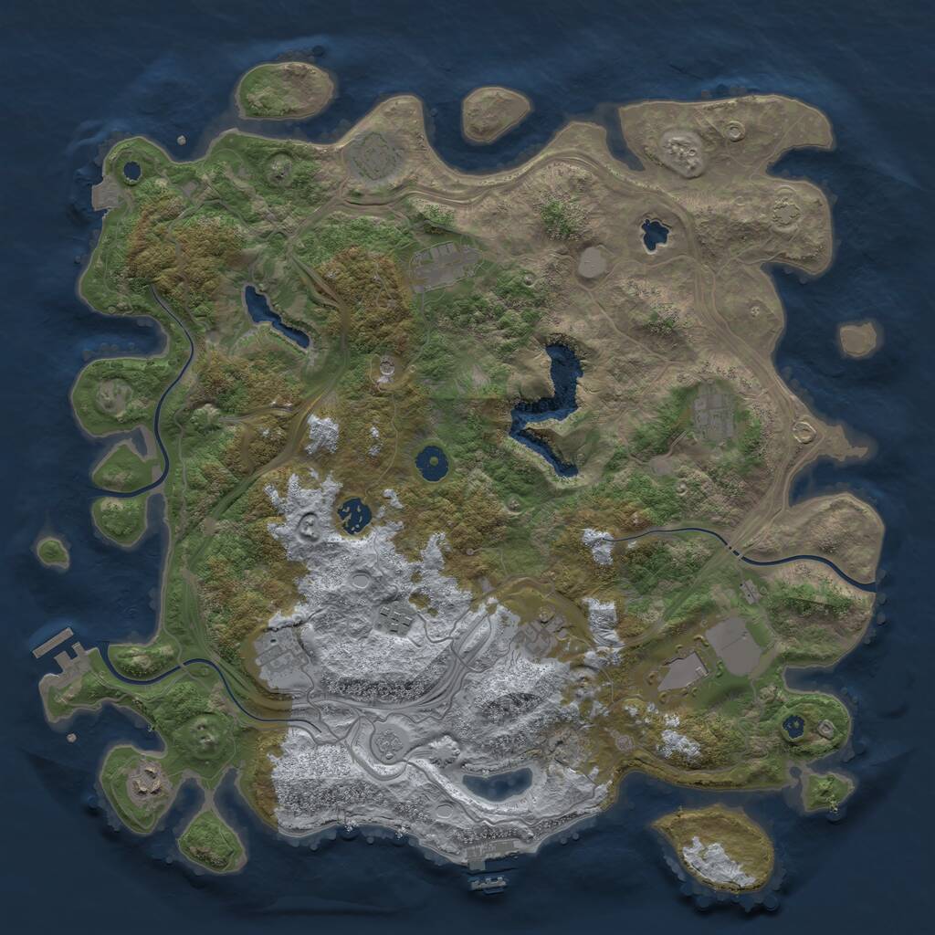 Rust Map: Procedural Map, Size: 4250, Seed: 88401592, 15 Monuments