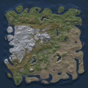 Thumbnail Rust Map: Procedural Map, Size: 5000, Seed: 112701, 17 Monuments