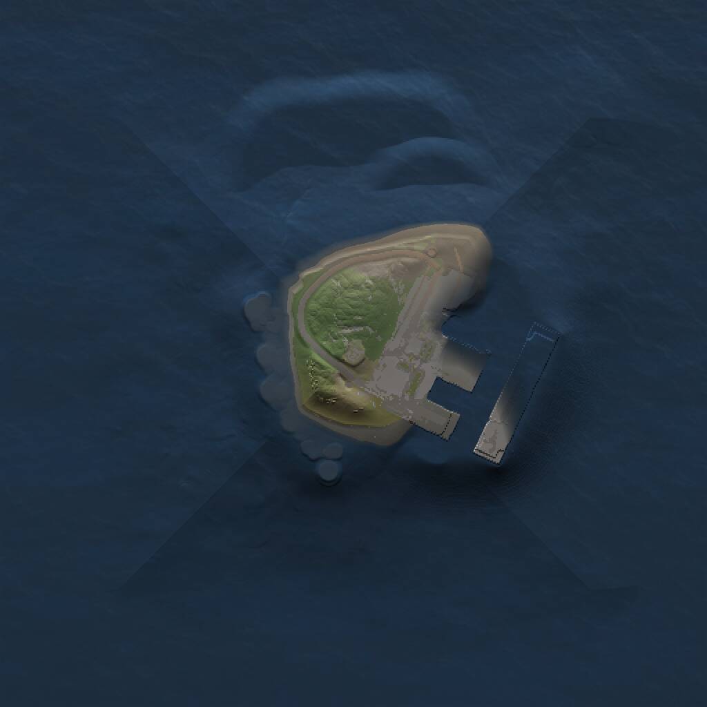 Rust Map: Procedural Map, Size: 1000, Seed: 1609656662, 2 Monuments