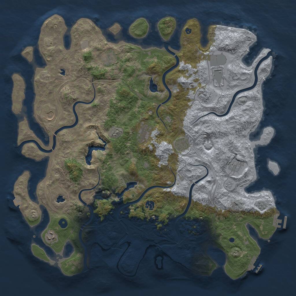 Rust Map: Procedural Map, Size: 4800, Seed: 1649430783, 16 Monuments