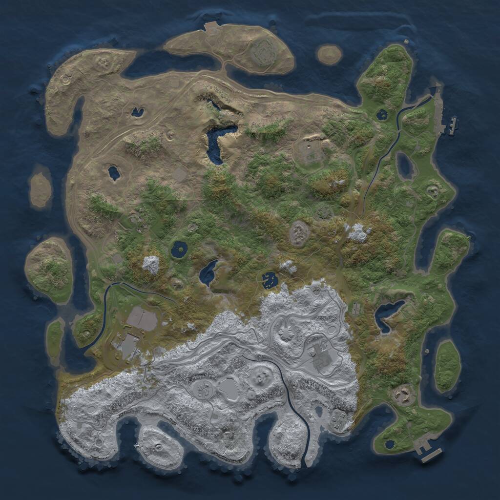 Rust Map: Procedural Map, Size: 4500, Seed: 1726868655, 14 Monuments