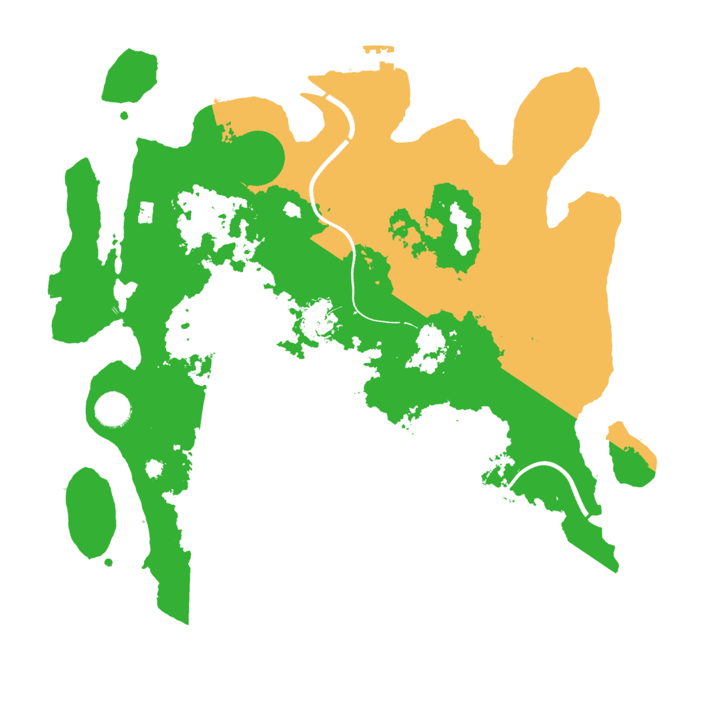Biome Rust Map: Procedural Map, Size: 3500, Seed: 7207