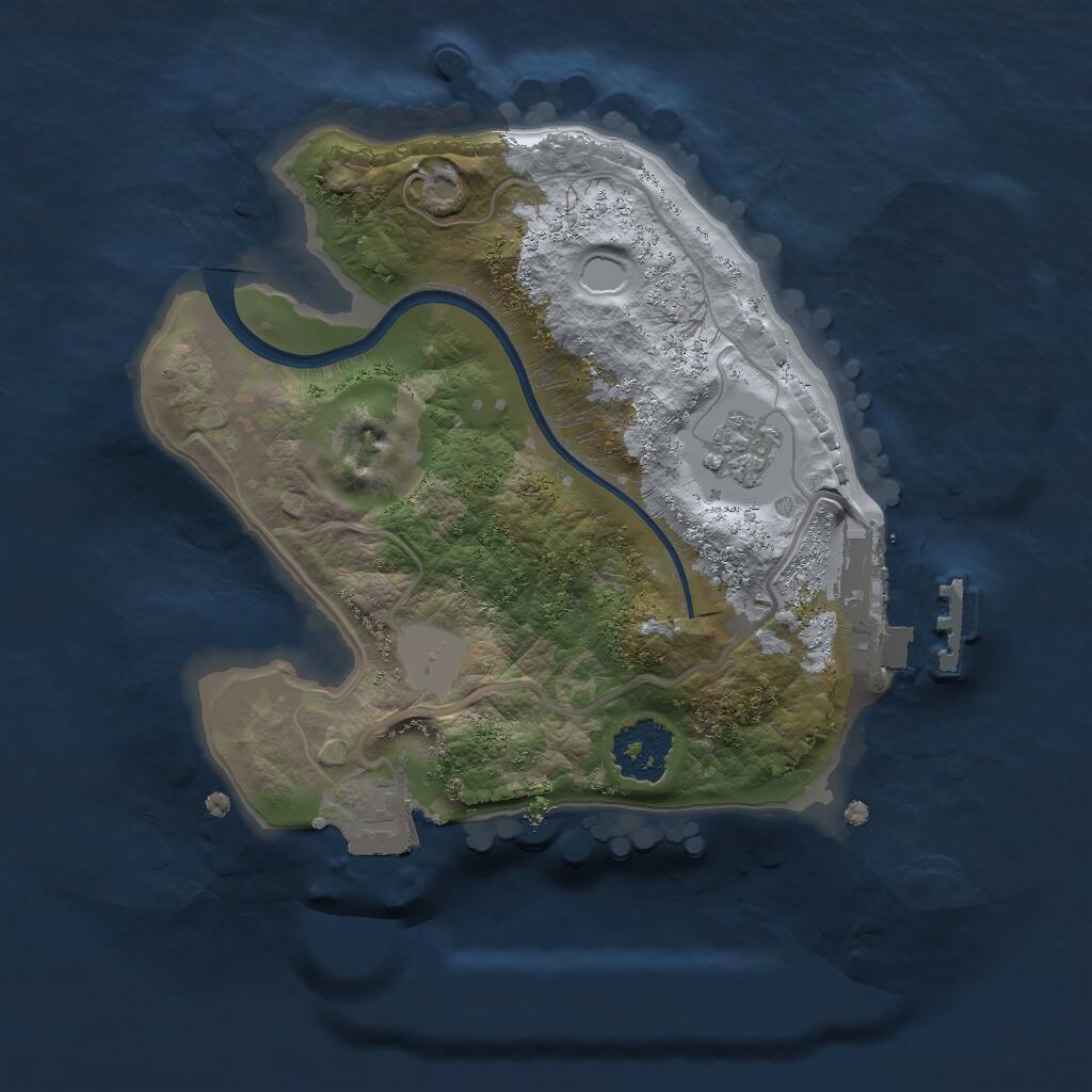 Rust Map: Procedural Map, Size: 1800, Seed: 9999112, 3 Monuments