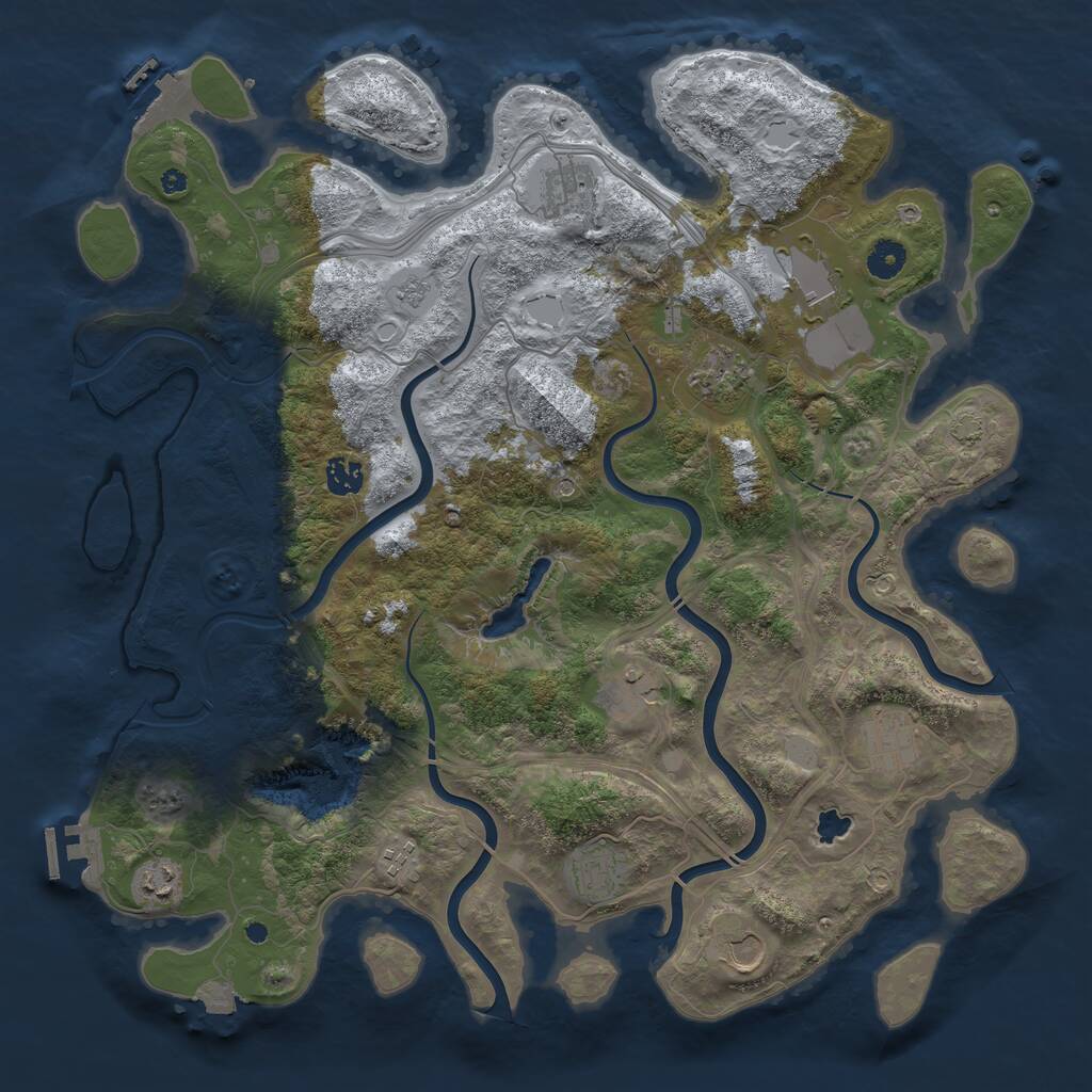 Rust Map: Procedural Map, Size: 4250, Seed: 1582520383, 16 Monuments