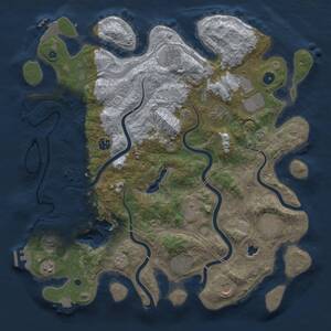 Thumbnail Rust Map: Procedural Map, Size: 4250, Seed: 1582520383, 16 Monuments