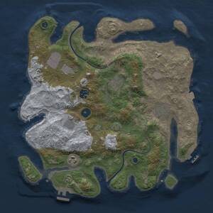 Thumbnail Rust Map: Procedural Map, Size: 3500, Seed: 812471084, 12 Monuments