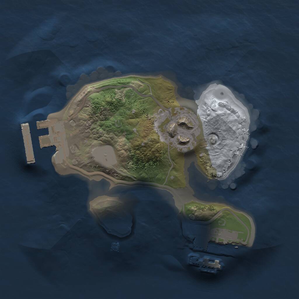 Rust Map: Procedural Map, Size: 1500, Seed: 1373230050, 4 Monuments