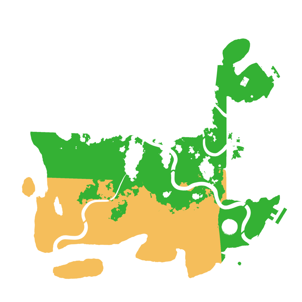 Biome Rust Map: Procedural Map, Size: 3500, Seed: 1204