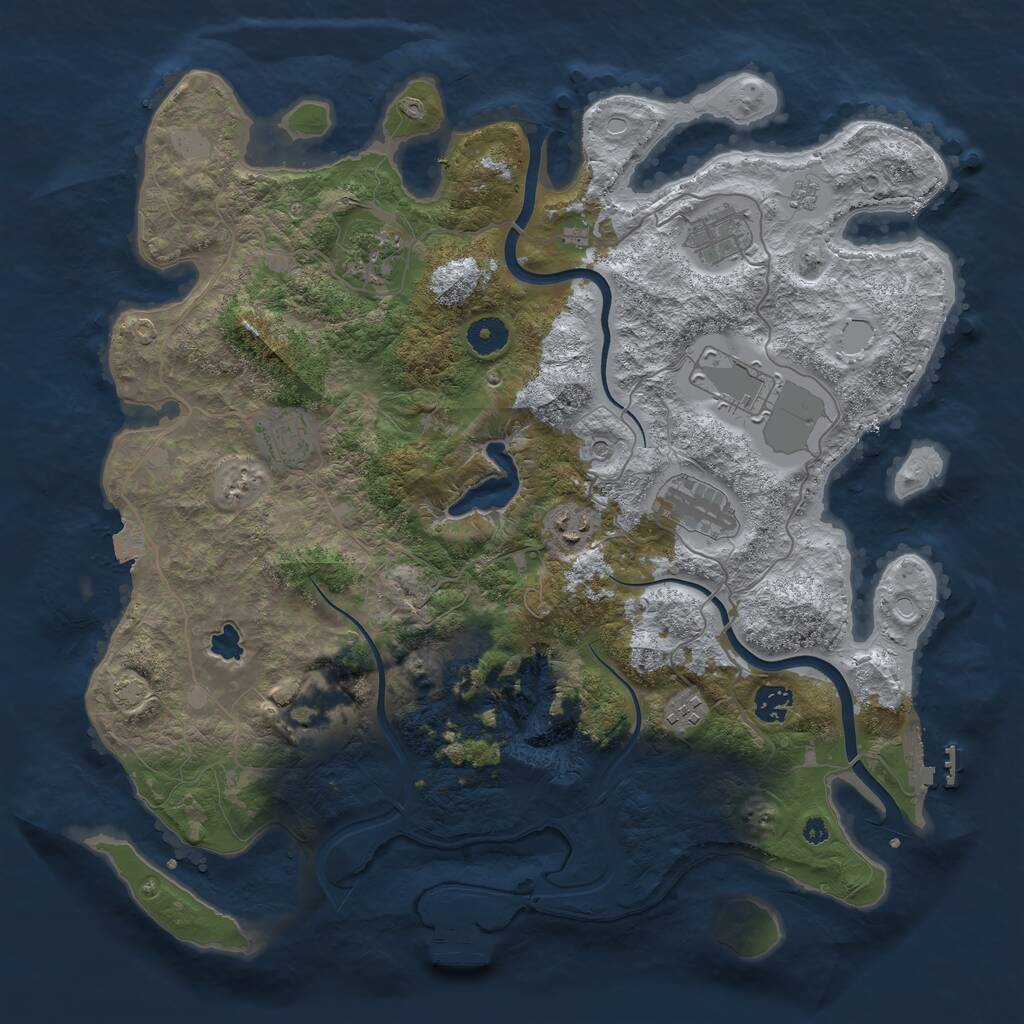 Rust Map: Procedural Map, Size: 4000, Seed: 4565267, 15 Monuments
