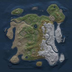 Thumbnail Rust Map: Procedural Map, Size: 3000, Seed: 421577815, 9 Monuments