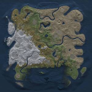 Thumbnail Rust Map: Procedural Map, Size: 4500, Seed: 912143284, 17 Monuments