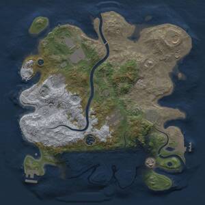 Thumbnail Rust Map: Procedural Map, Size: 3500, Seed: 827979451, 14 Monuments