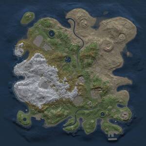 Thumbnail Rust Map: Procedural Map, Size: 3500, Seed: 827979451, 13 Monuments