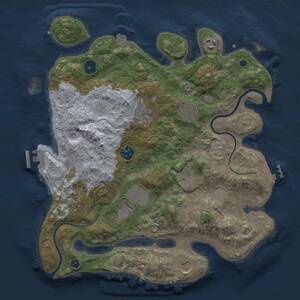 Thumbnail Rust Map: Procedural Map, Size: 3500, Seed: 1948945046, 15 Monuments