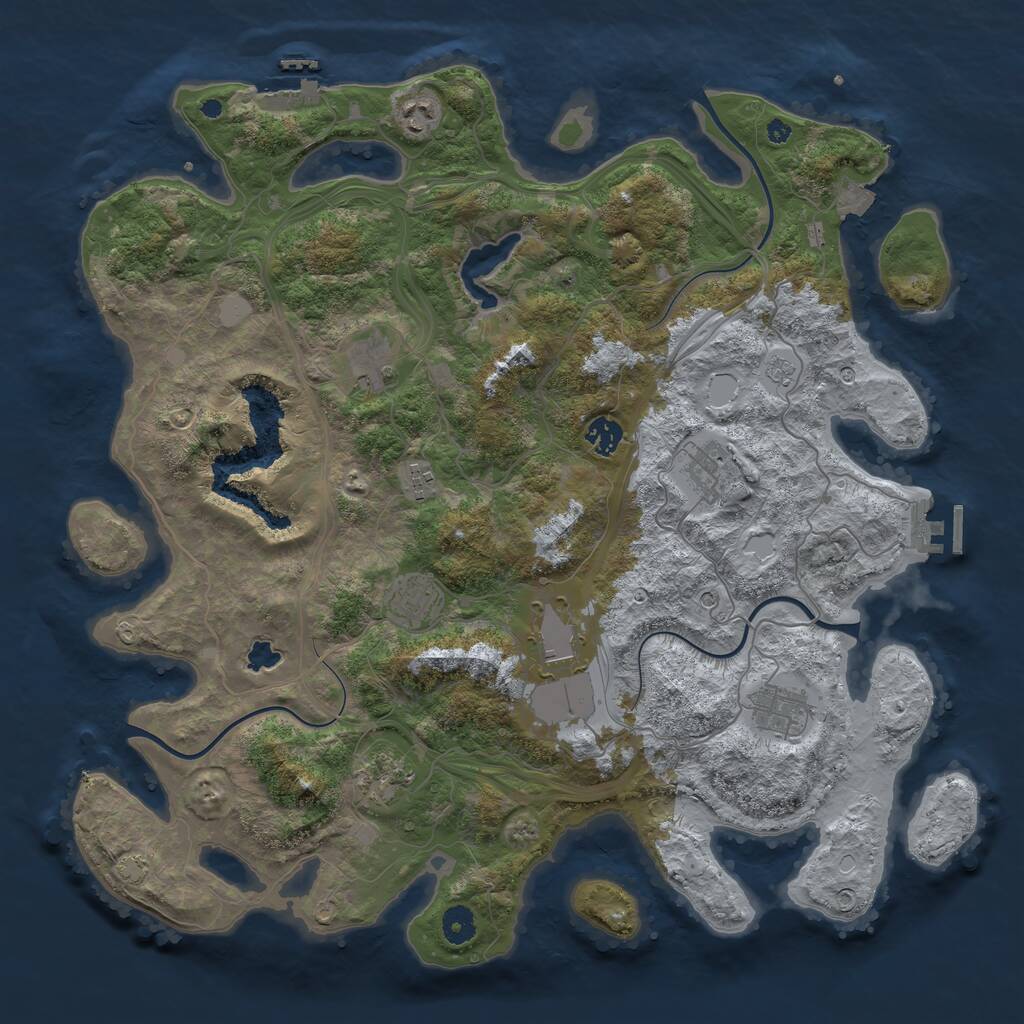 Rust Map: Procedural Map, Size: 4250, Seed: 237129295, 15 Monuments