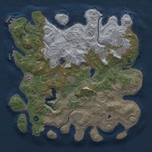 Thumbnail Rust Map: Procedural Map, Size: 4096, Seed: 638153564, 14 Monuments