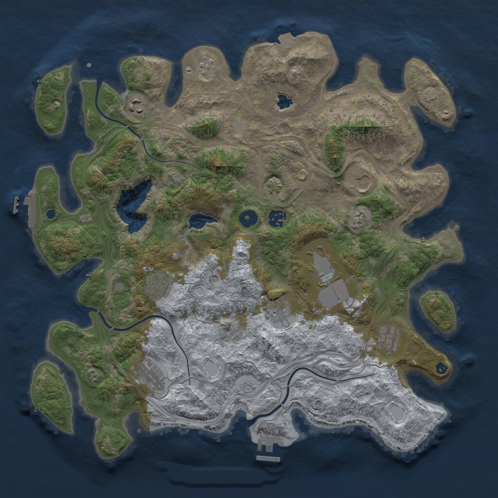 Rust Map: Procedural Map, Size: 4250, Seed: 21976, 15 Monuments