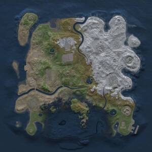 Thumbnail Rust Map: Procedural Map, Size: 3500, Seed: 737202973, 15 Monuments