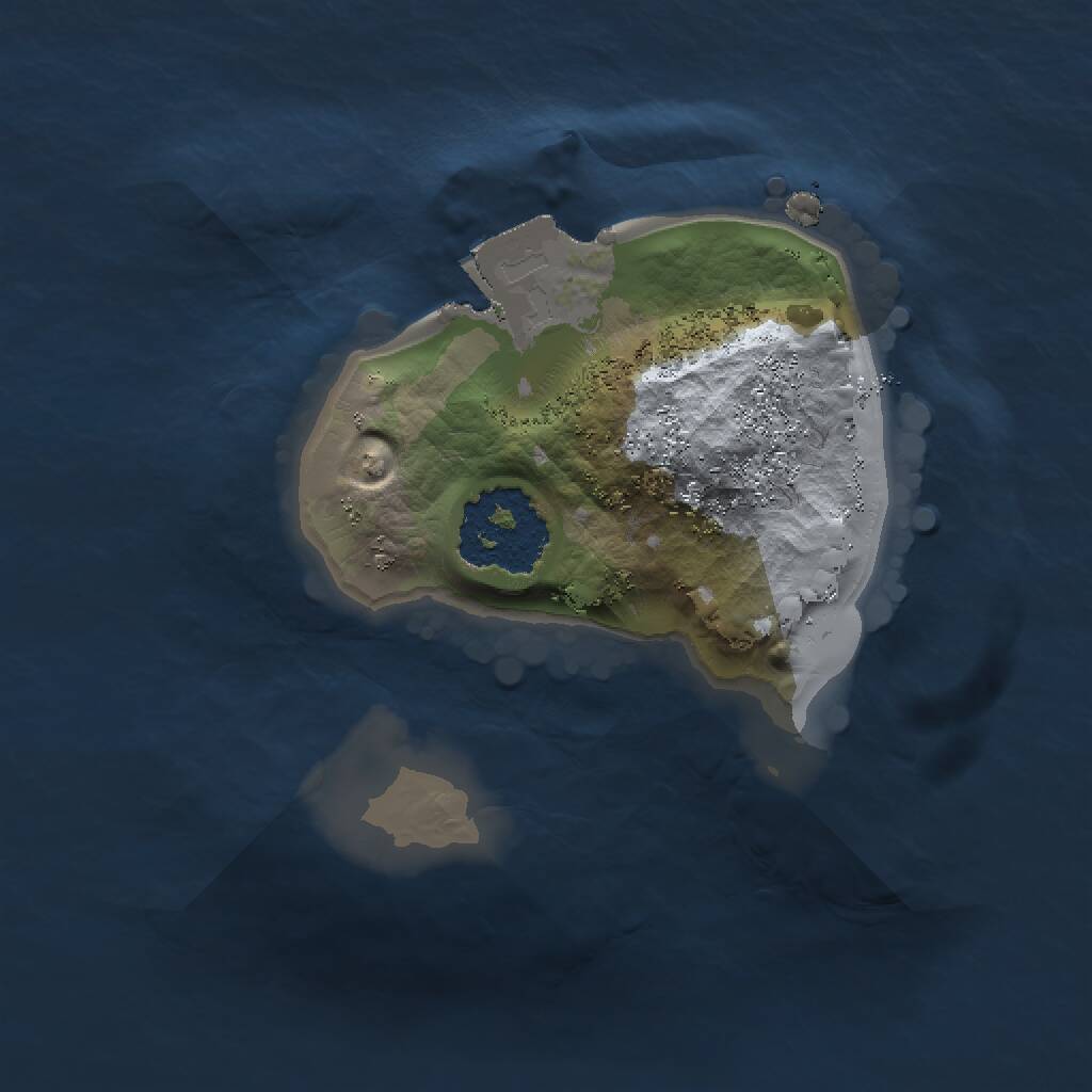 Rust Map: Procedural Map, Size: 1250, Seed: 152332334, 1 Monuments